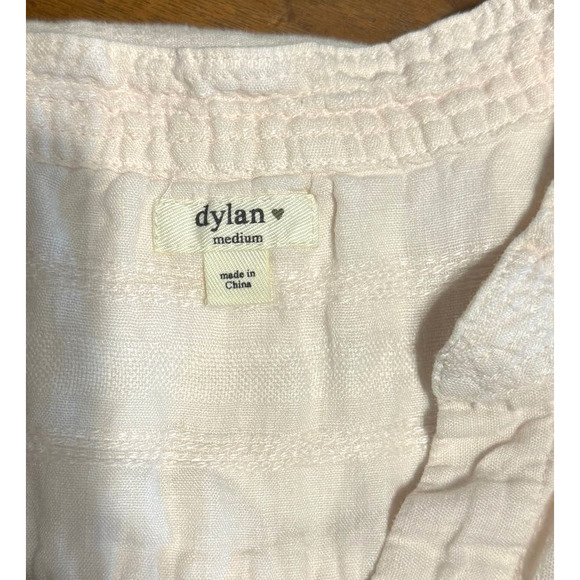 Dylan Sleeveless Cream Top Women Linen V-Neck Summer Blouse - Picture 7 of 7